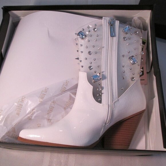 Cape Robbin Chriena White Jeweled Cowboy Boot Sz 5.5 NIB - Picture 10 of 10